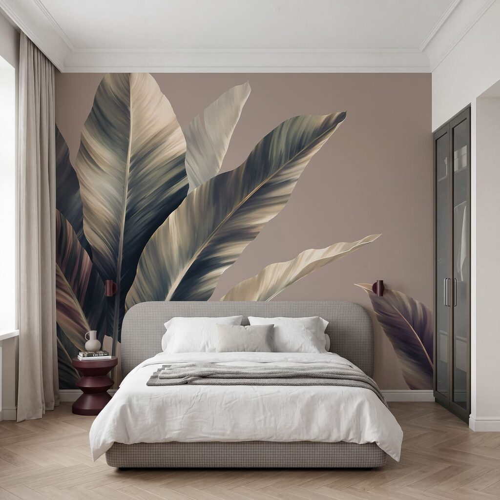 Lush leaves with soft hues displayed