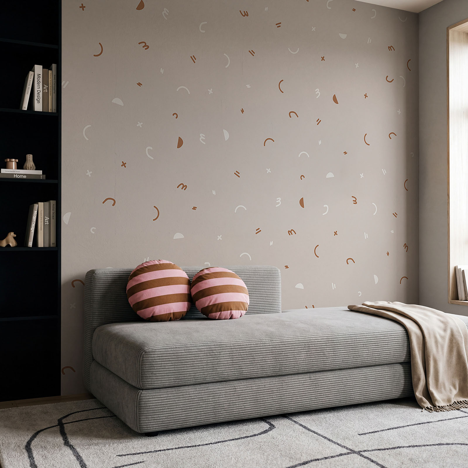 Pattern of small shapes and symbols Pattern of small shapes and symbols