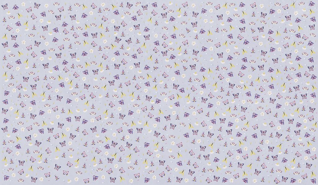 Pattern of butterflies and flowers