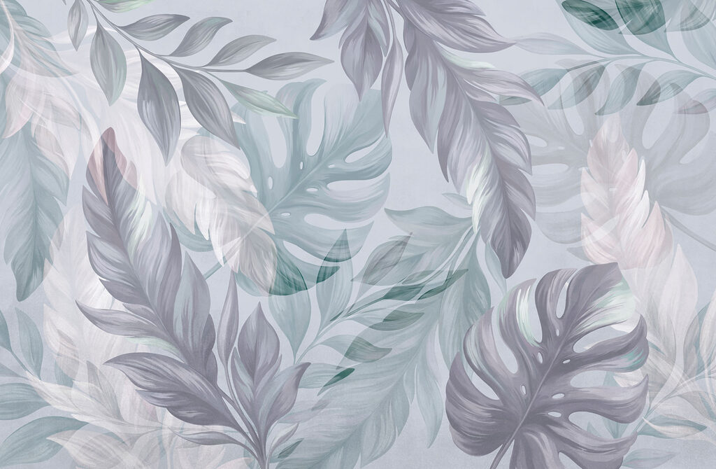 Soft foliage in muted tones