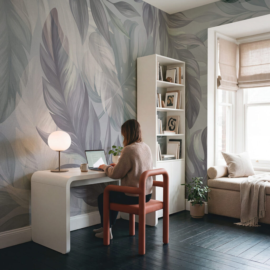 Soft foliage in muted tones