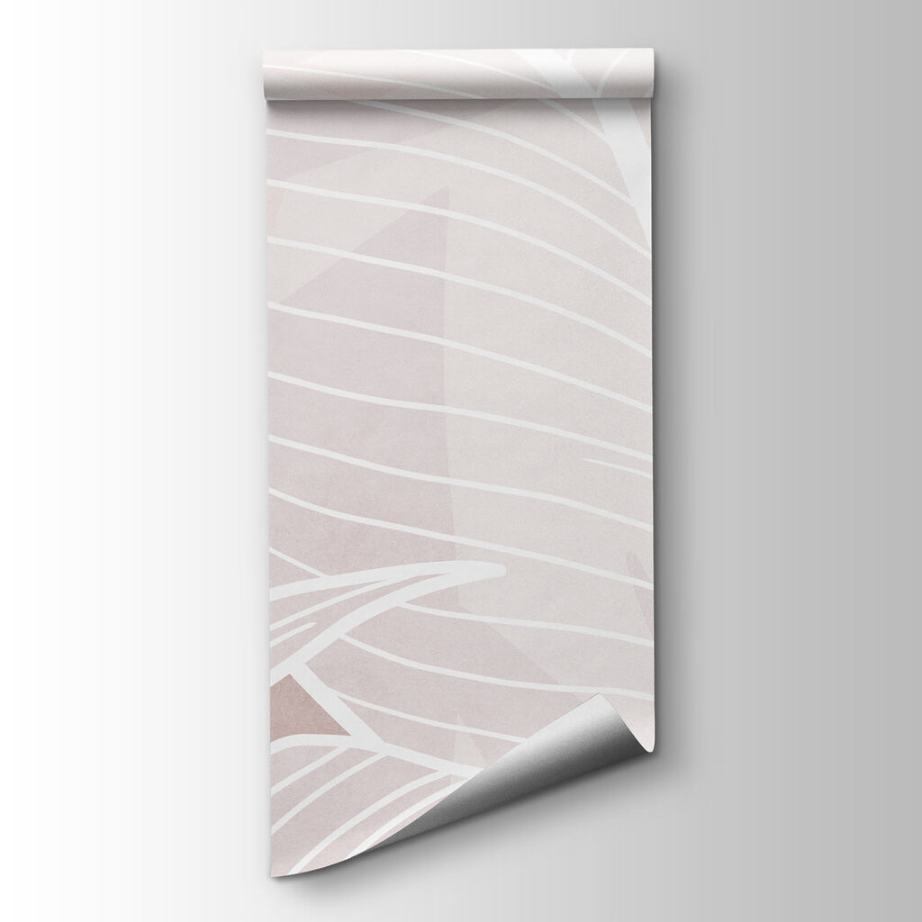 White leaves on a pink background