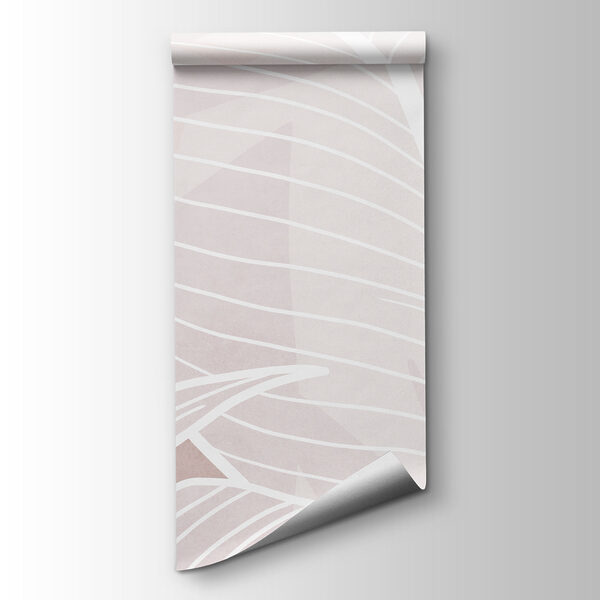 White leaves on a pink background