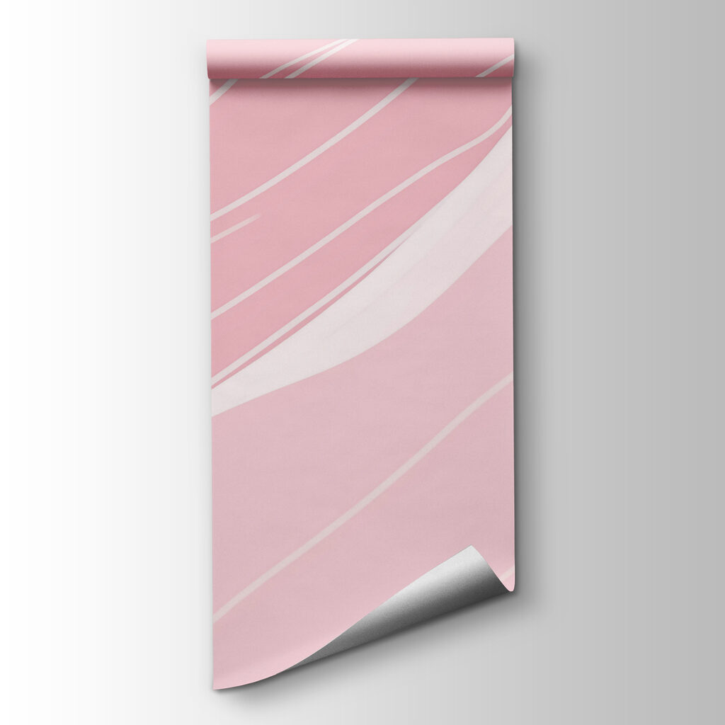 Pink and white wavy lines