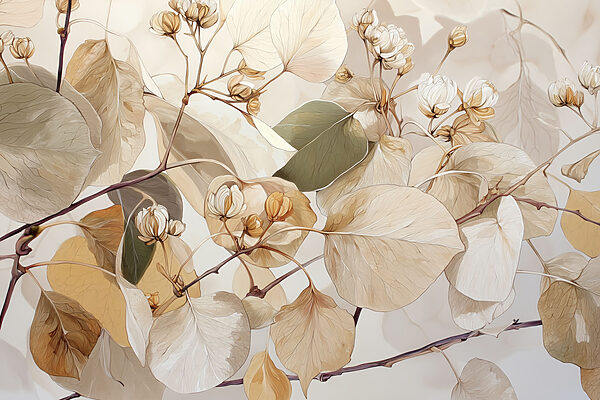 Delicate leaves in soft hues Delicate leaves in soft hues