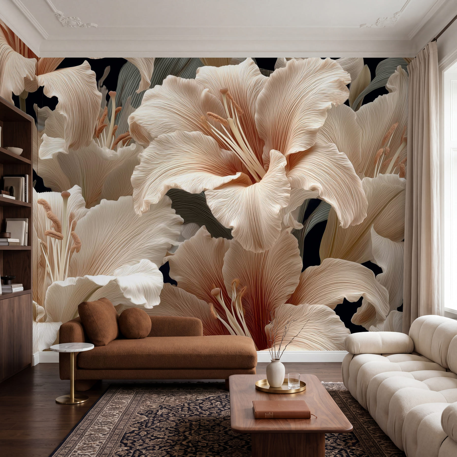 Delicate blossoms in soft hues