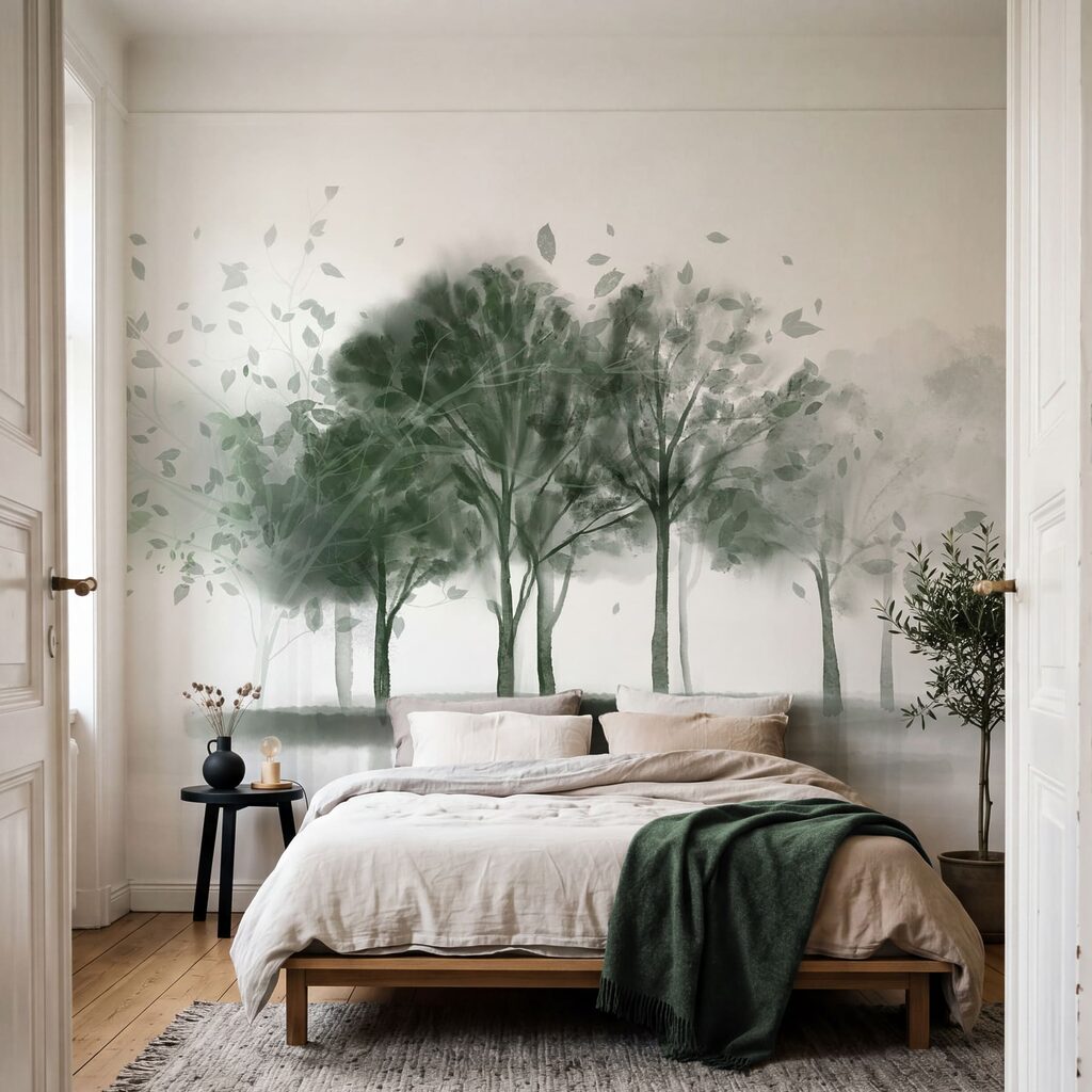 Group of trees with leaves