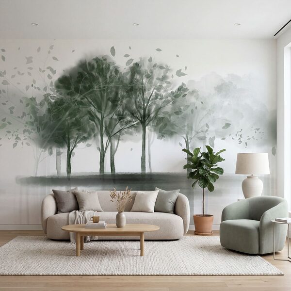 Group of trees with leaves