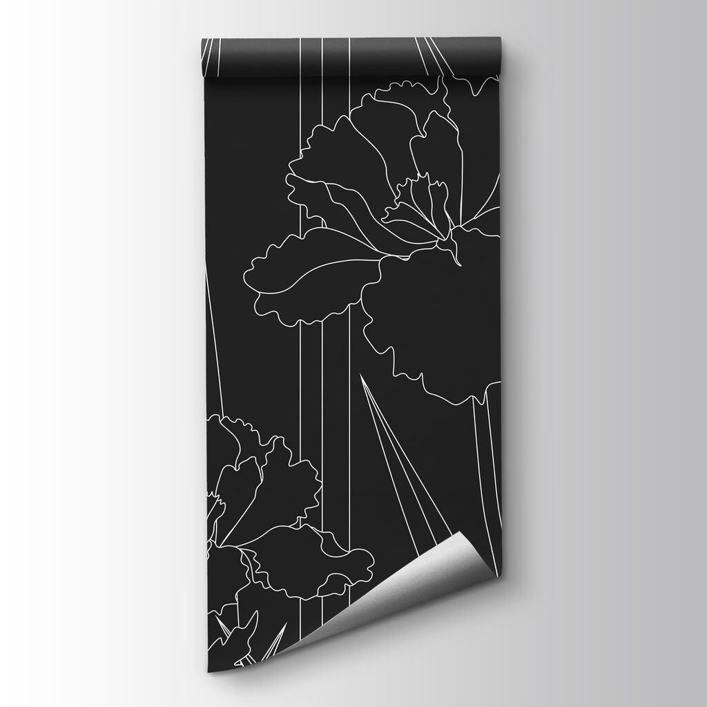 Black and white floral pattern