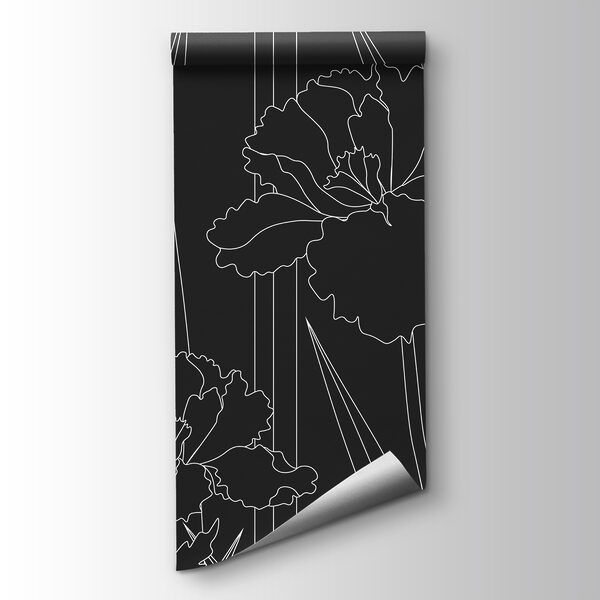 Black and white floral pattern