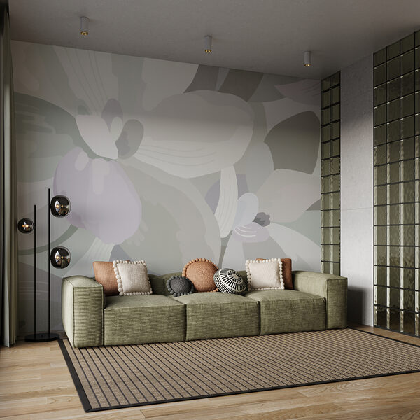 Soft pastels create a calming ambiance