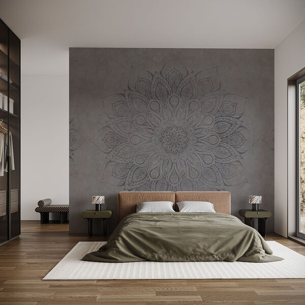 Grey and black mandala Grey and black mandala
