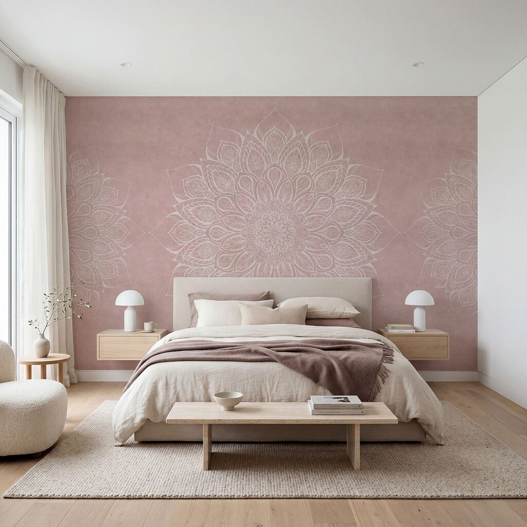 White and pink mandala White and pink mandala