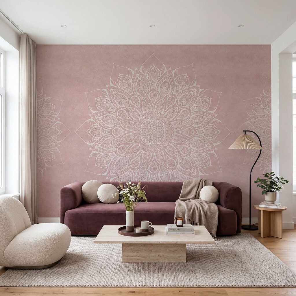 White and pink mandala White and pink mandala