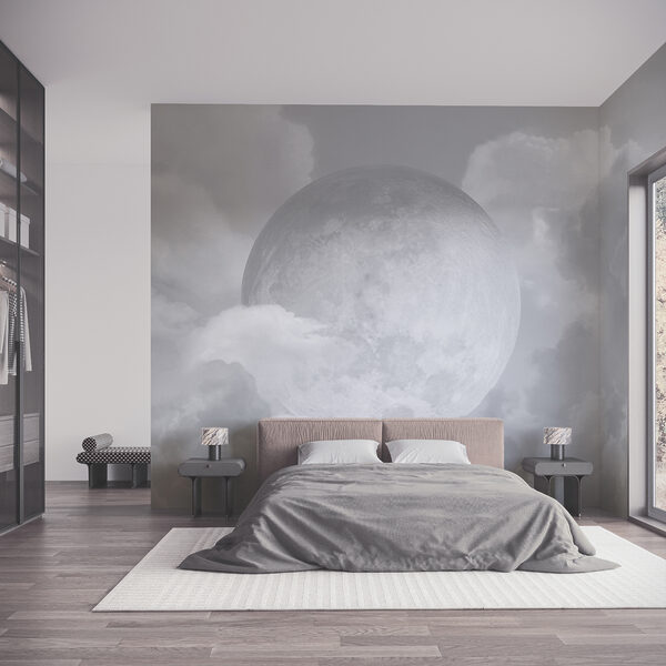 Full moon in the clouds