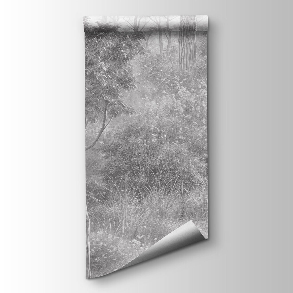 Forest with trees and plants Forest with trees and plants