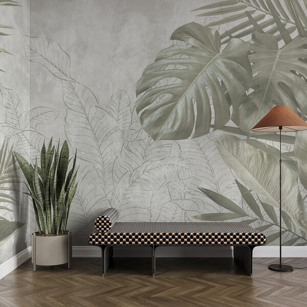 Tropical foliage with soft tones Tropical foliage with soft tones