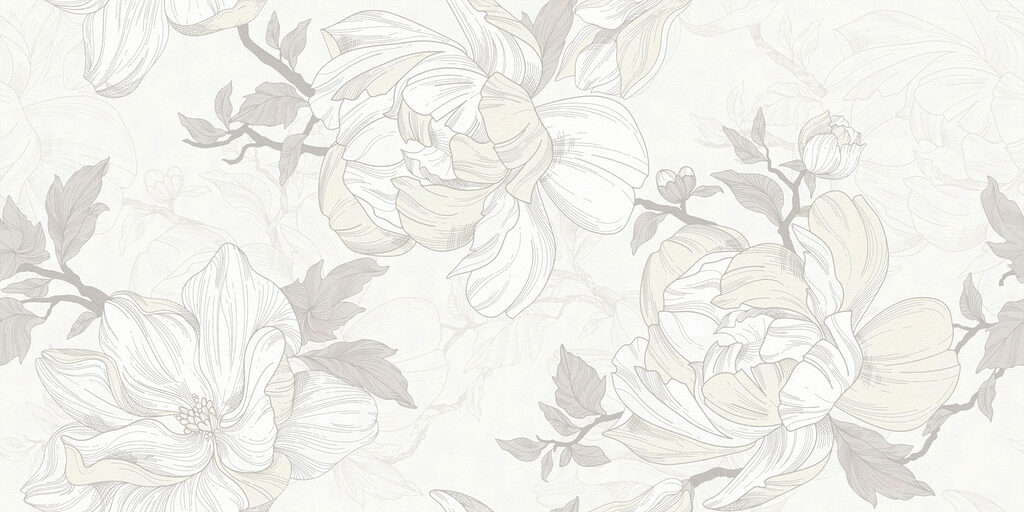 White and gray floral pattern White and gray floral pattern