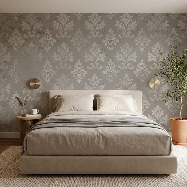 Wallpaper with white fleur-de-lis Wallpaper with white fleur-de-lis