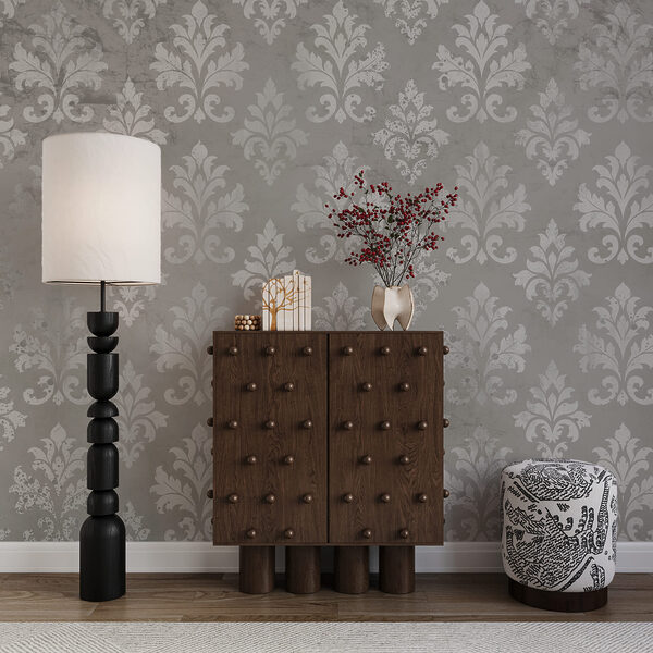 Wallpaper with white fleur-de-lis Wallpaper with white fleur-de-lis