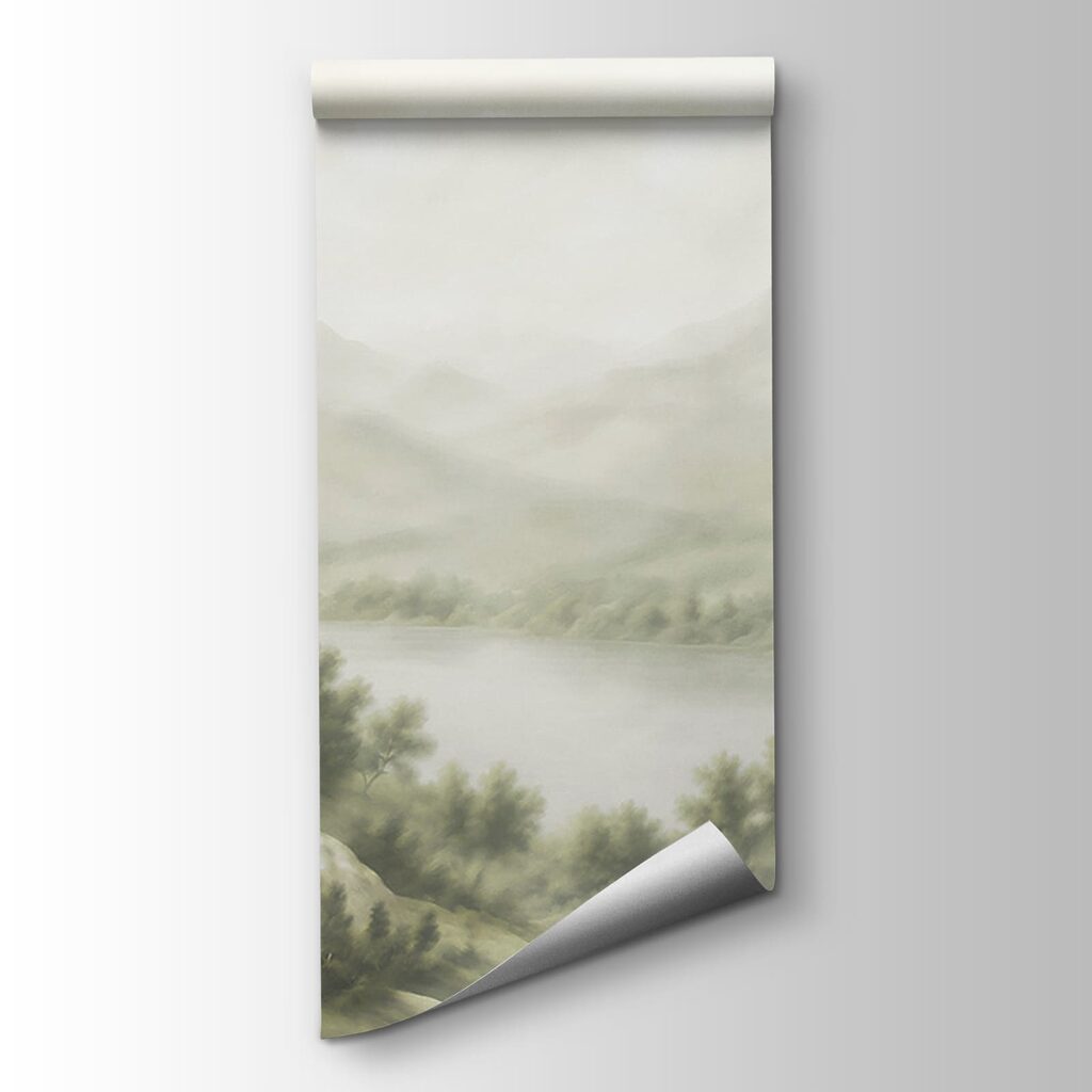 Landscape with trees and a lake Landscape with trees and a lake
