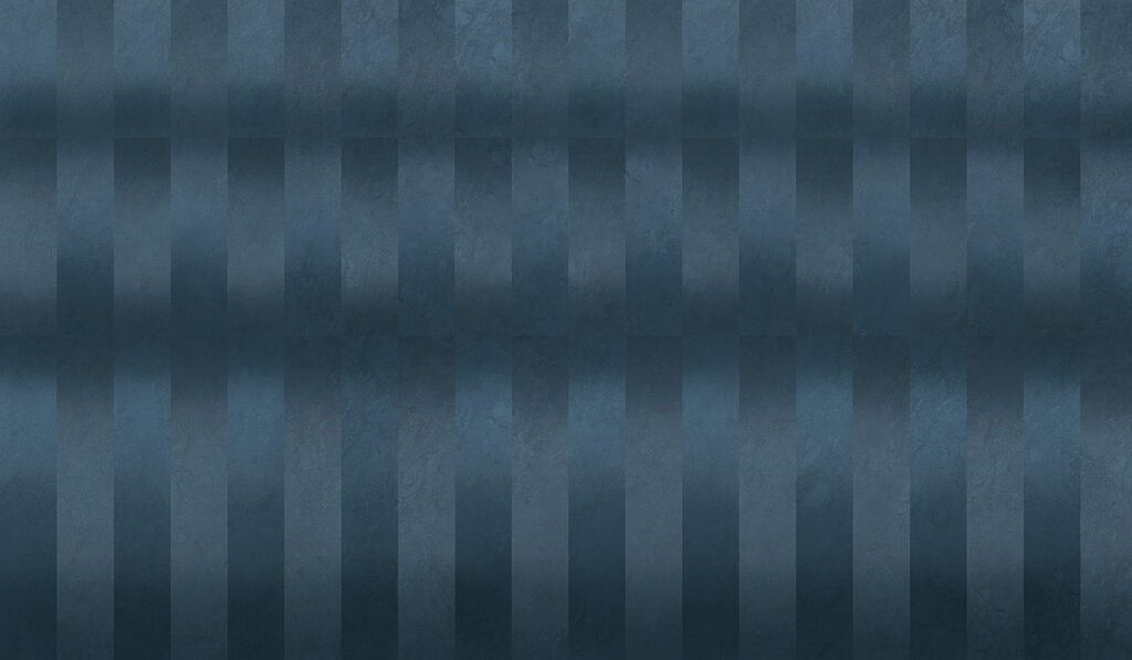 Blue and grey striped wall
