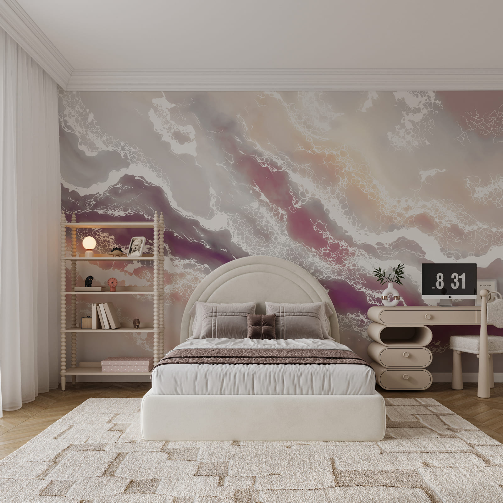 Flowing waves of soft colors Flowing waves of soft colors