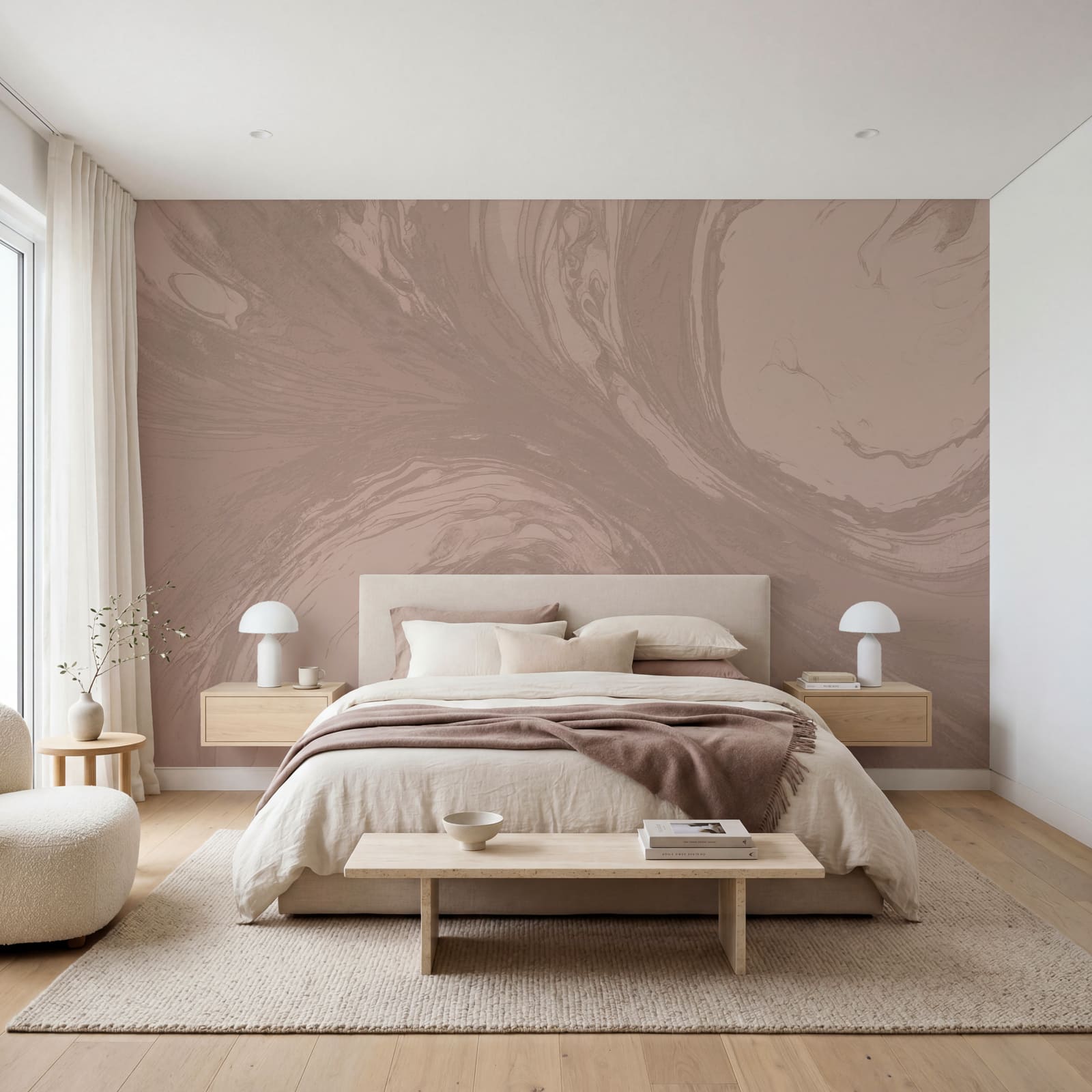 Flowing swirls of soft colors
