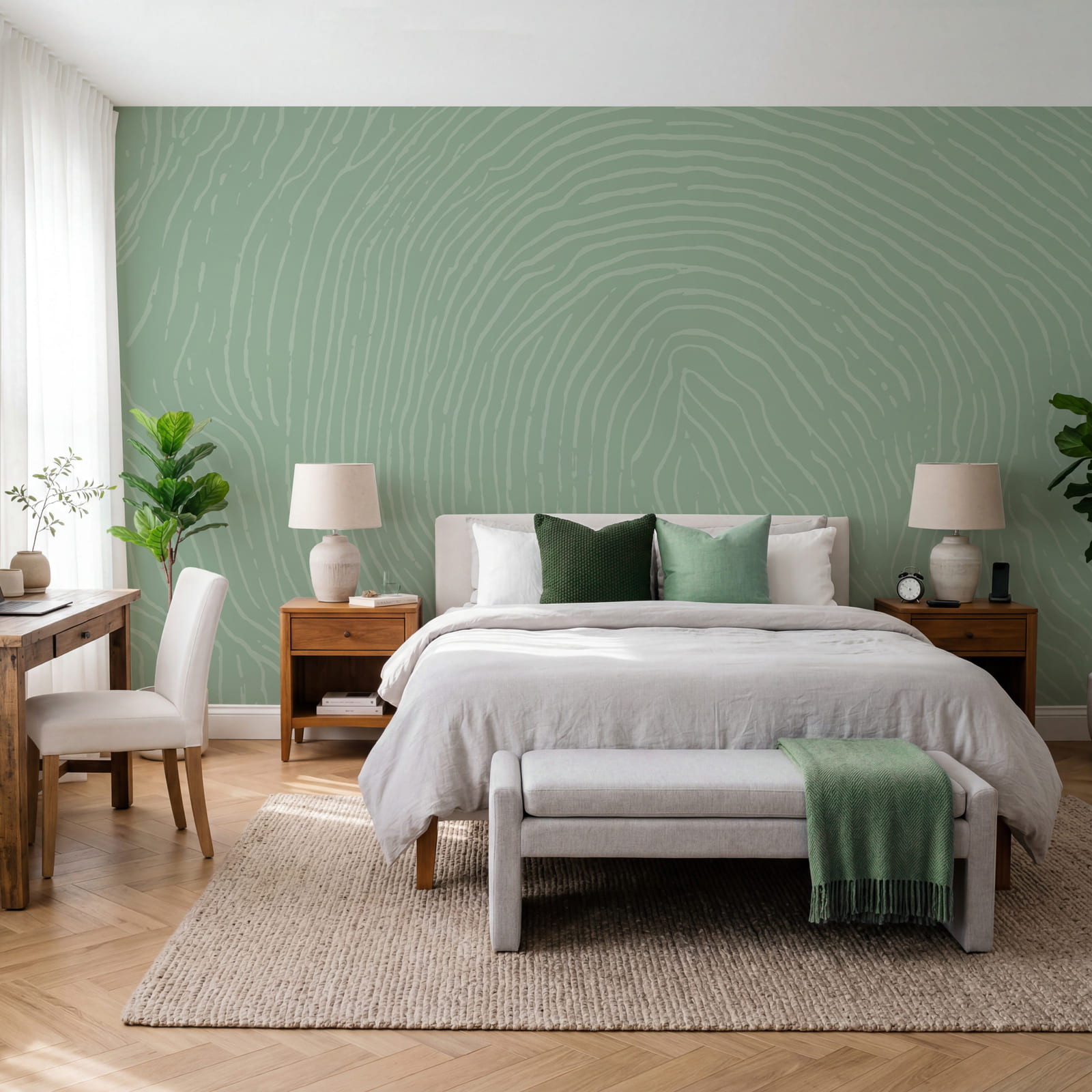 Green and white pattern Green and white pattern