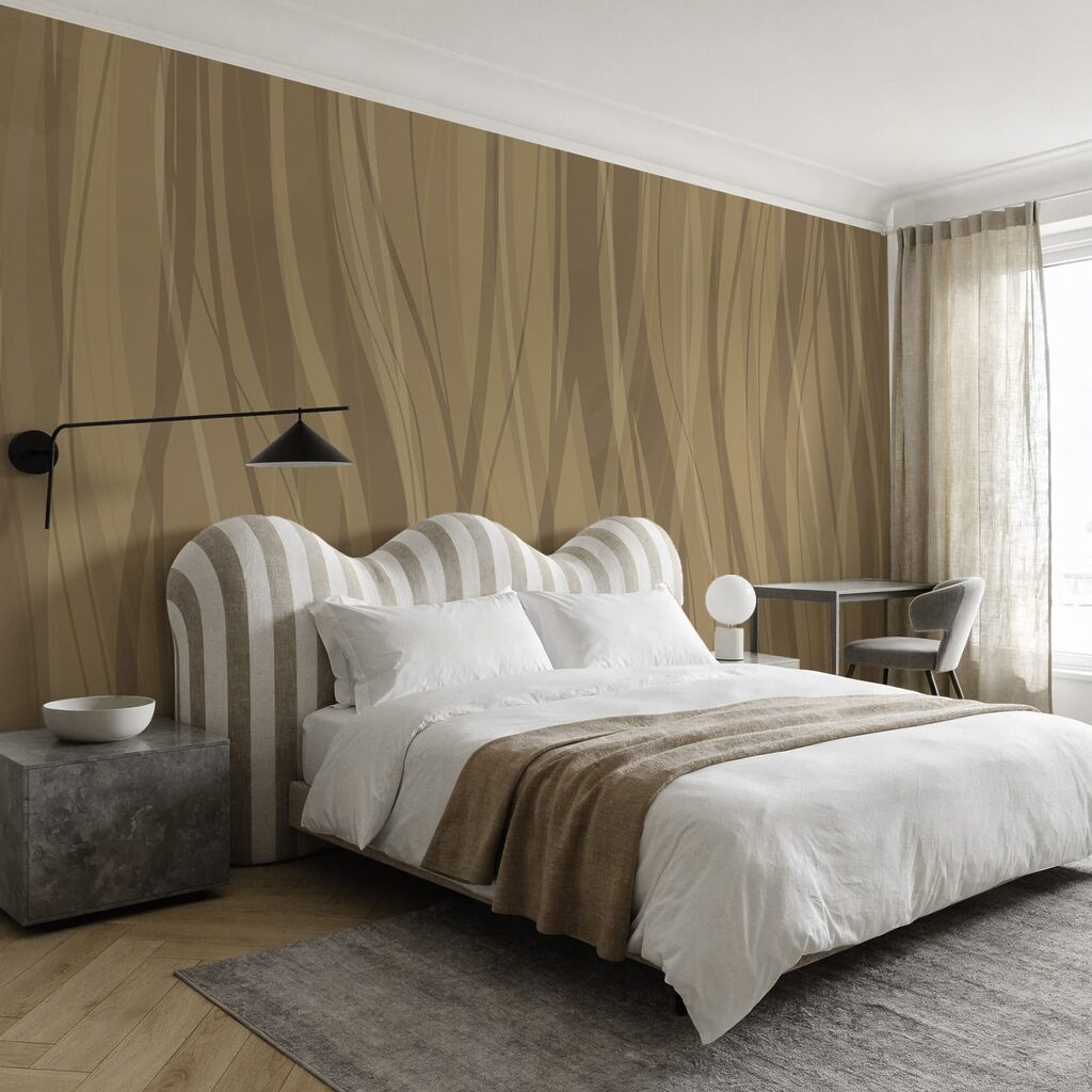 Brown and white wavy pattern Brown and white wavy pattern