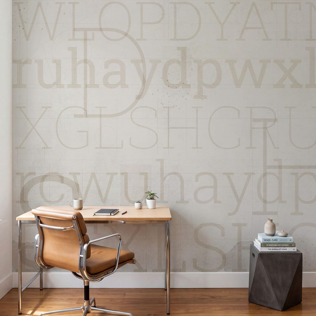 White background with letters White background with letters