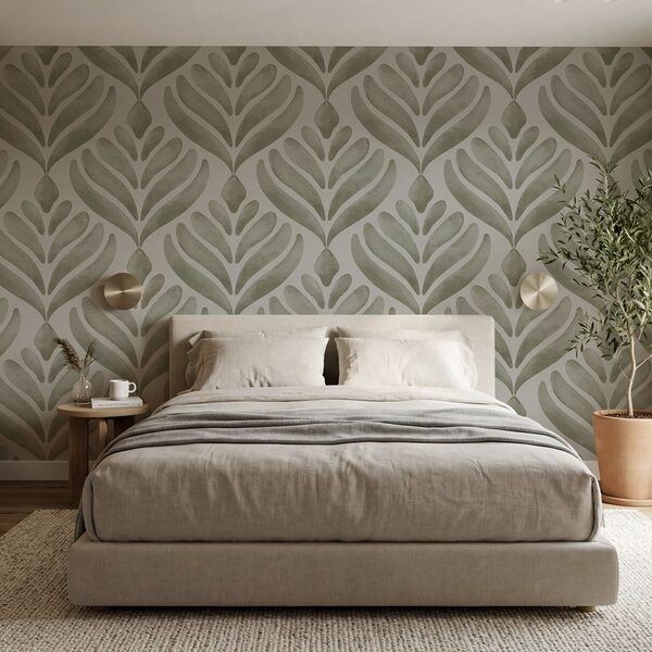 Pattern of leaves on a grey background Pattern of leaves on a grey background