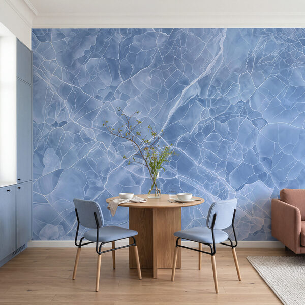 Blue and white cracked surface Blue and white cracked surface