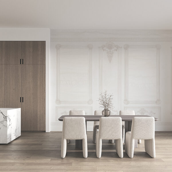White wall with ornate designs White wall with ornate designs