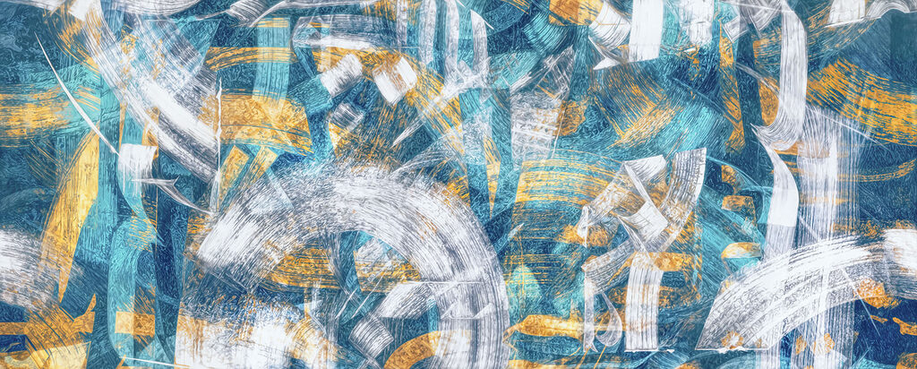 Abstract strokes in vibrant colors