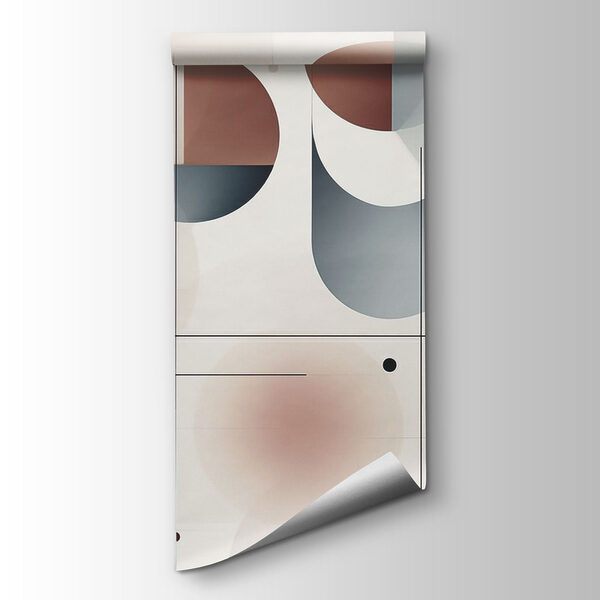 Geometric shapes in soft color palette