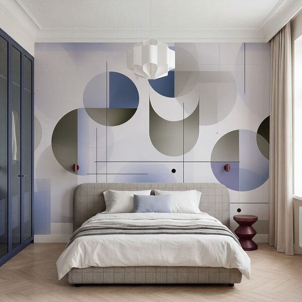 Artful arrangement of shapes and colors