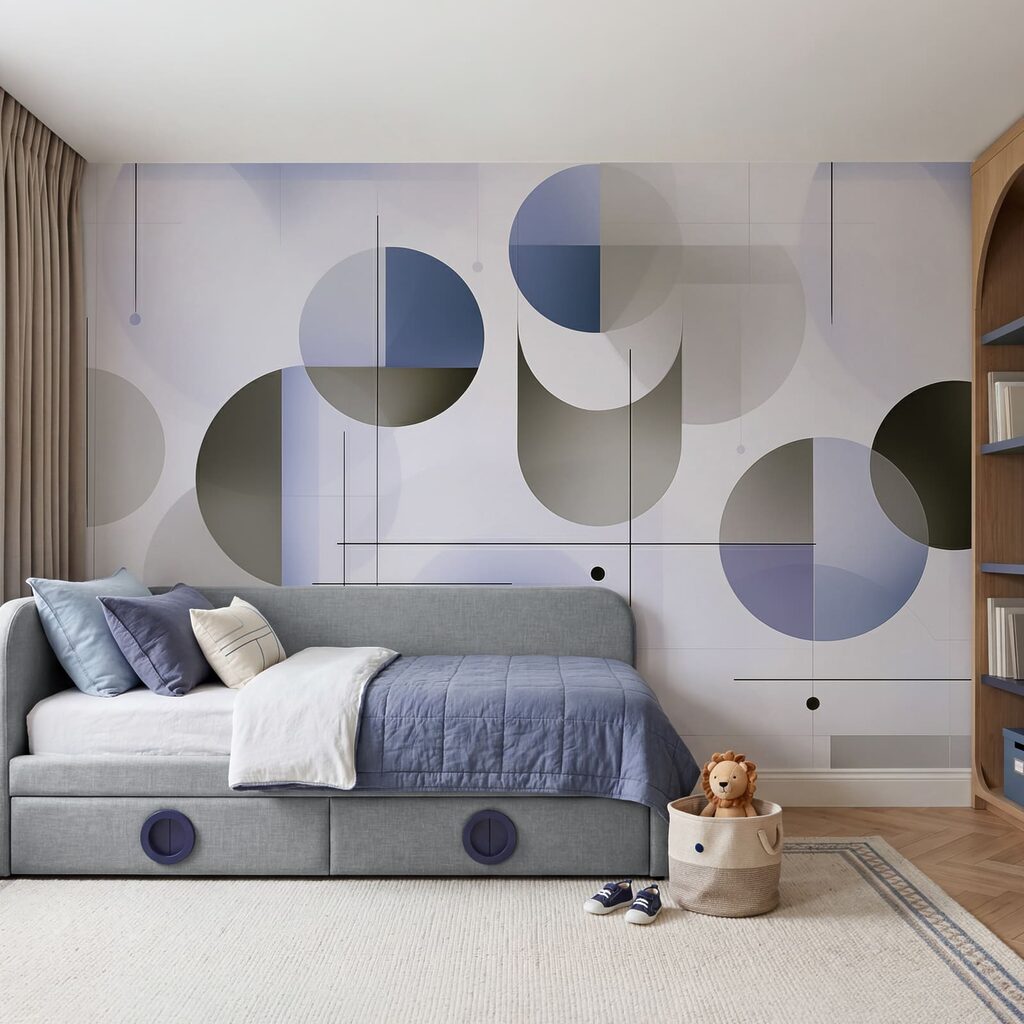 Artful arrangement of shapes and colors