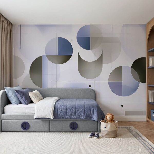 Artful arrangement of shapes and colors