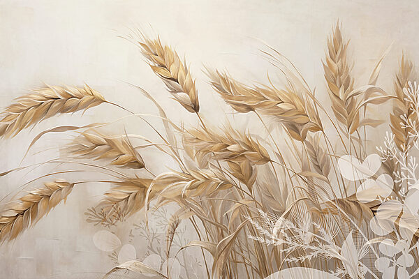 Painting of wheat plants Painting of wheat plants