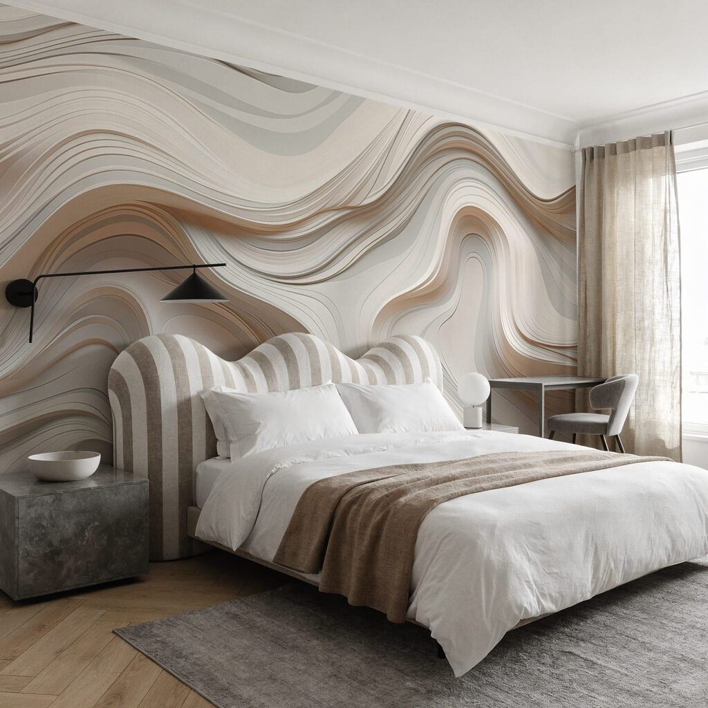 White and grey wavy lines