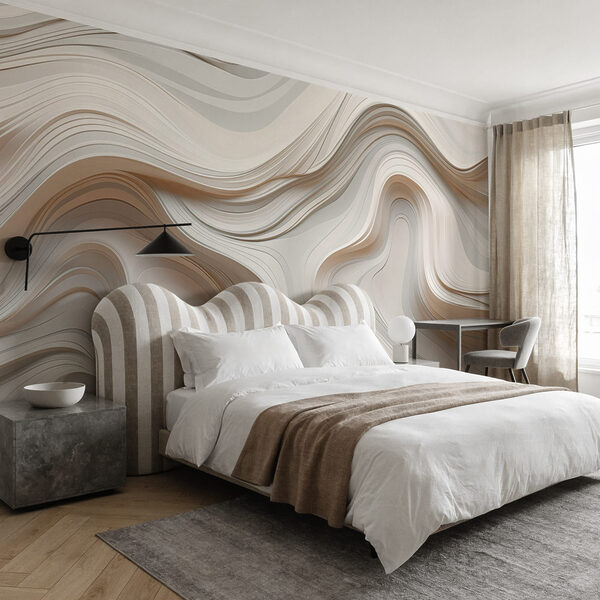 White and grey wavy lines
