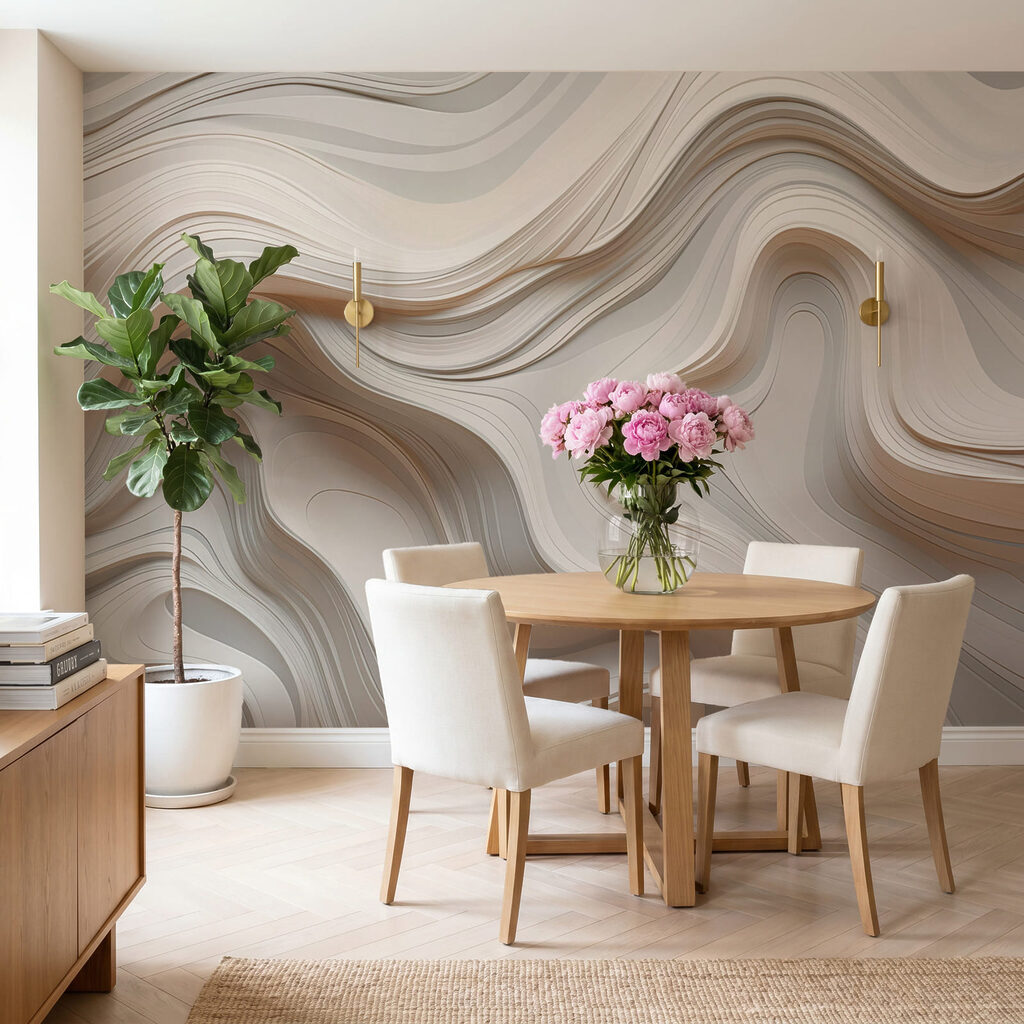 White and grey wavy lines