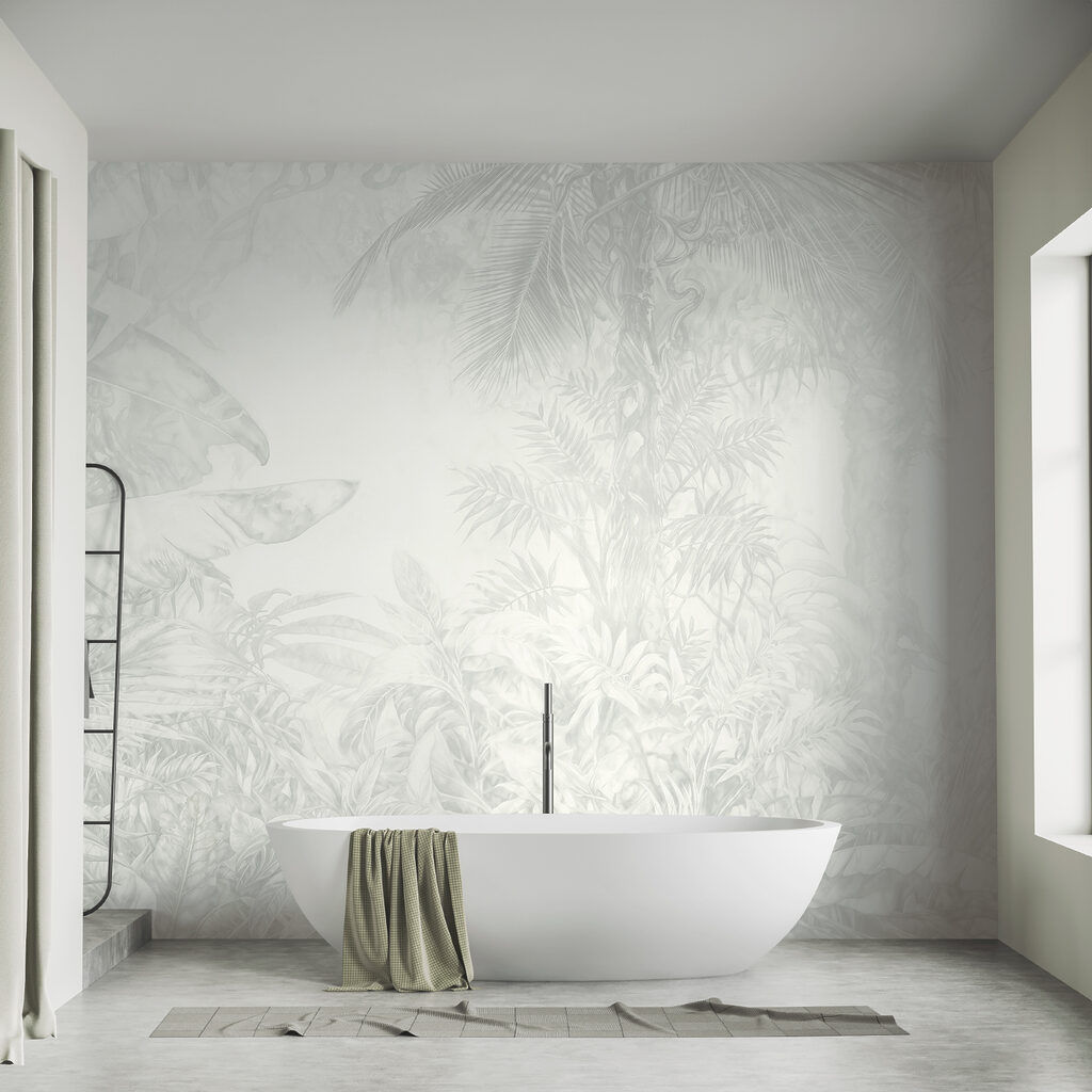 White background with plants White background with plants