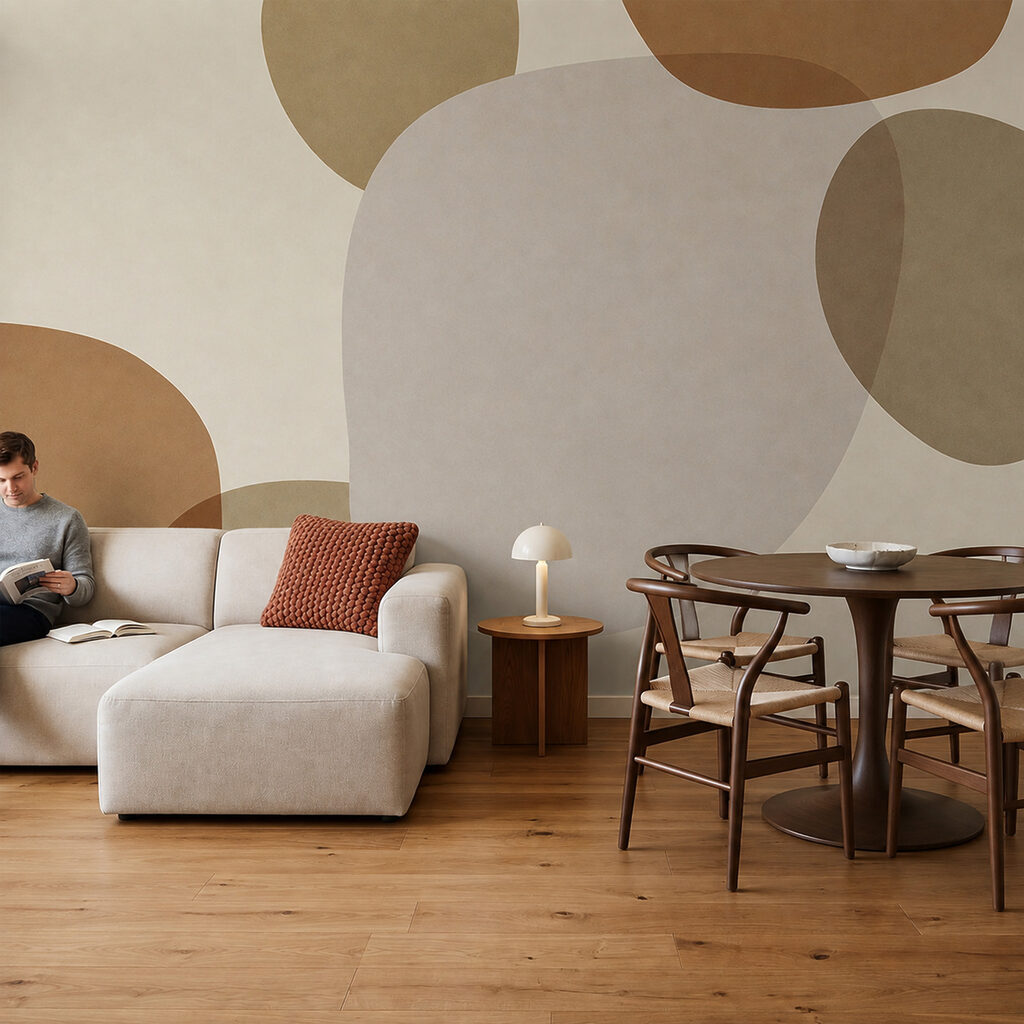 Group of brown and white circles Group of brown and white circles
