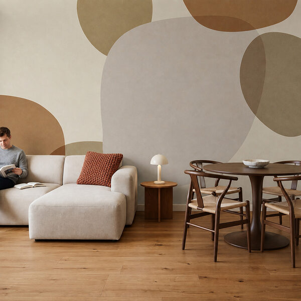 Group of brown and white circles Group of brown and white circles