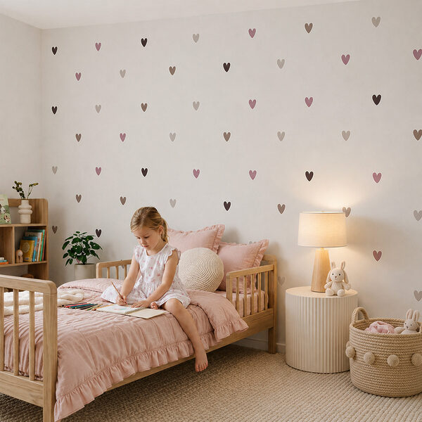 White background with many small hearts White background with many small hearts