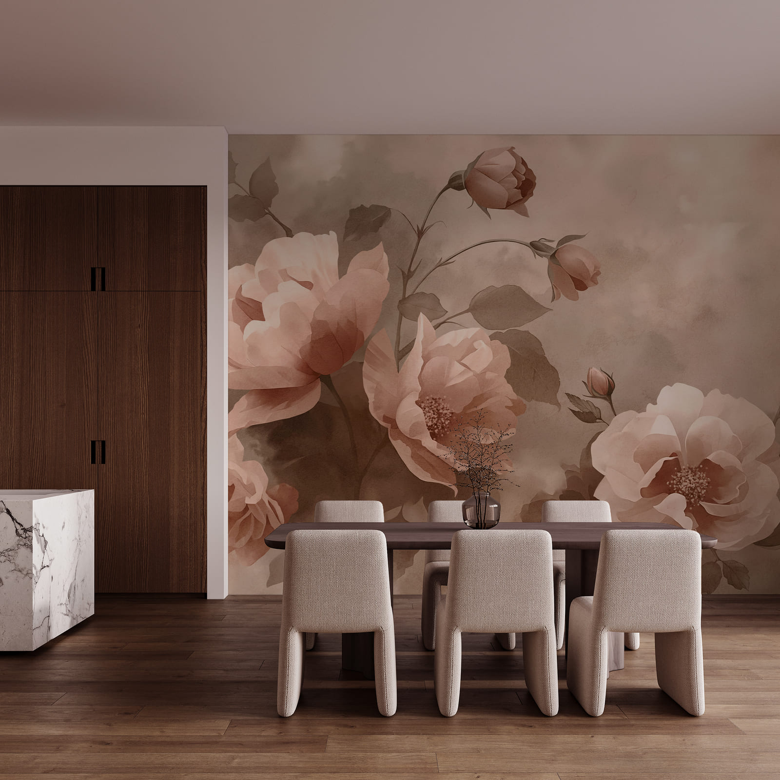 Delicate blooms in soft pastel hues Delicate blooms in soft pastel hues