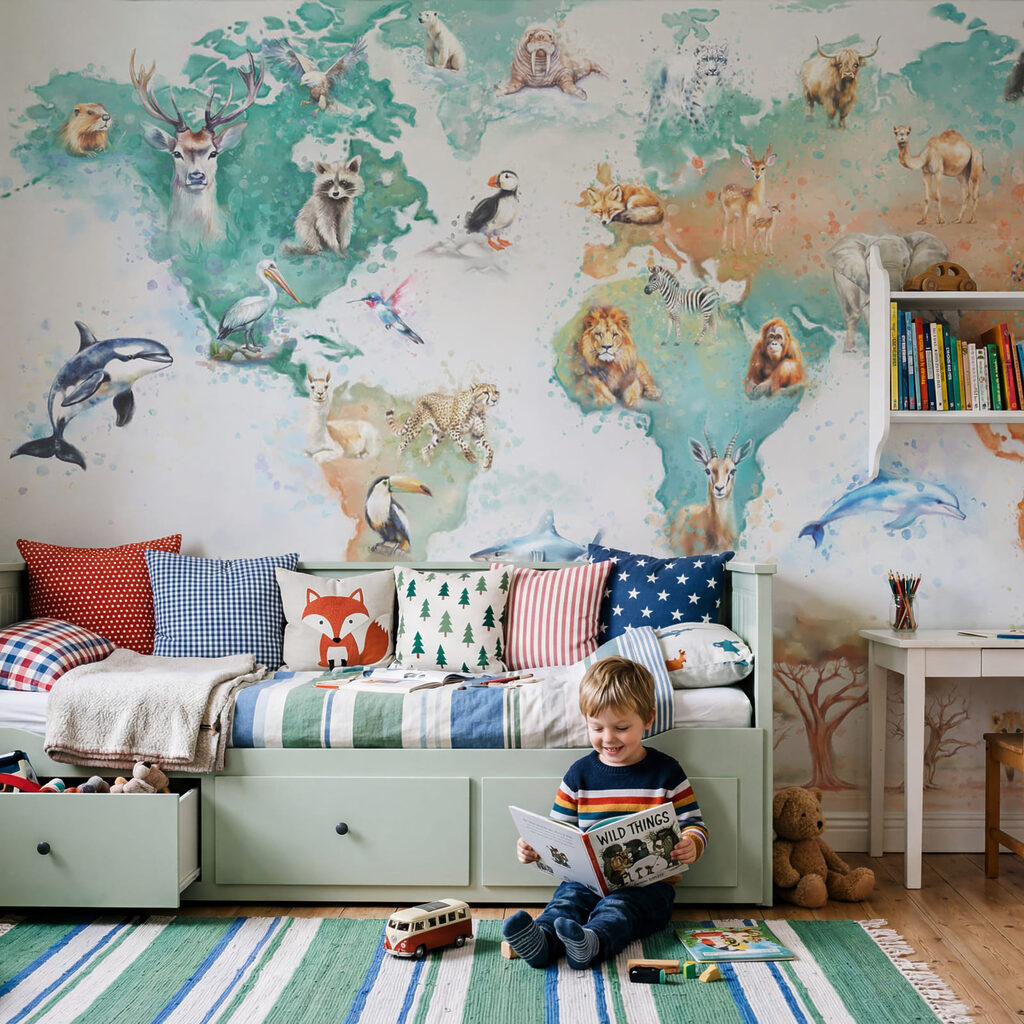 Map of animals and birds