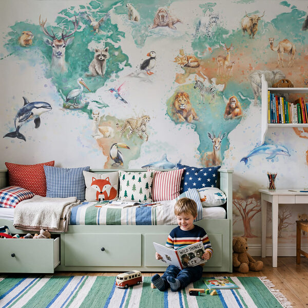 Map of animals and birds